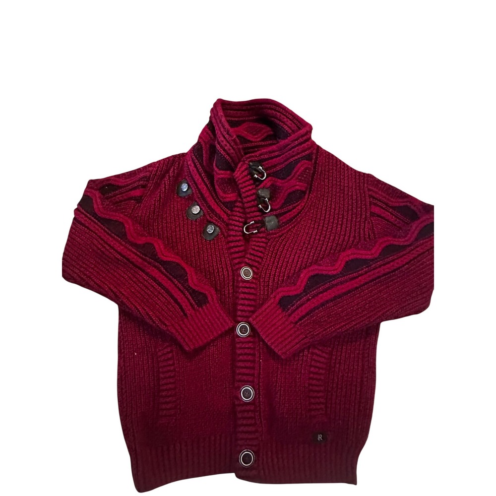 LCR Menswear Collection Chunky Knit Toggle Cardigan Sweater Men Size 5XL